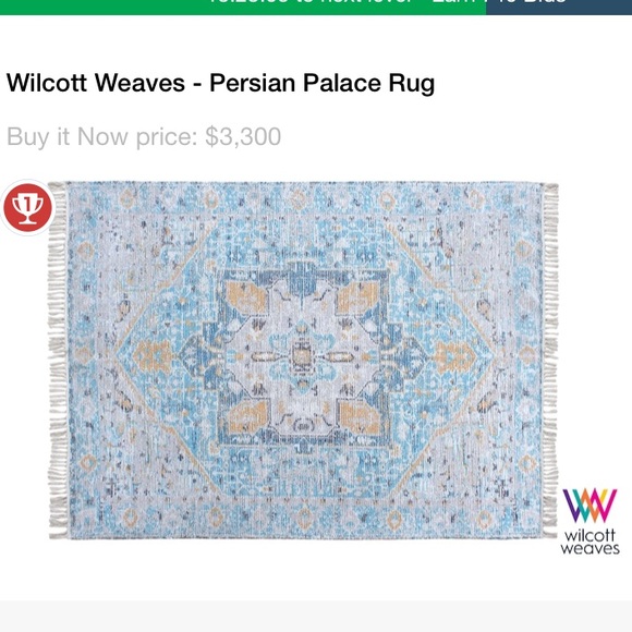 Wilcott Weaves - Persian Palace Rug
Tones of blue, yellow, black & gray - Picture 4 of 4